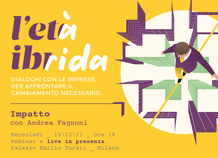 Locandina evento Età Ibrida Palazzo Turati Milano