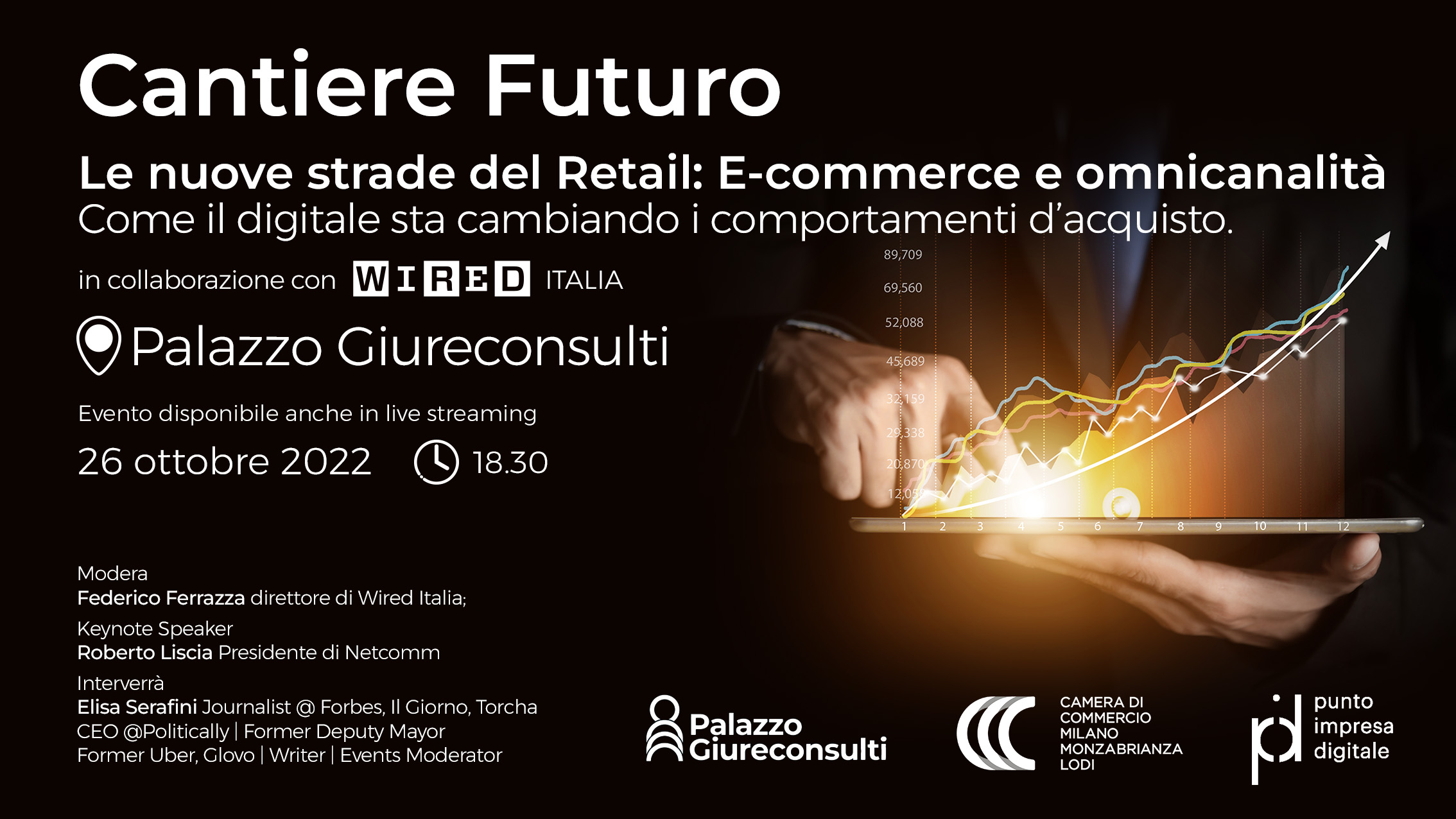 Invito evento Cantiere Futuro 26 ottobre a Palazzo Giureconsulti Milano